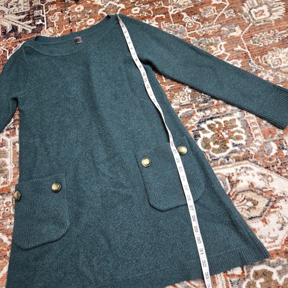 Orla Kiely Blue Vintage Inspired Dress Cashmere Wool Blend Natural Fibers - Picture 10 of 10
